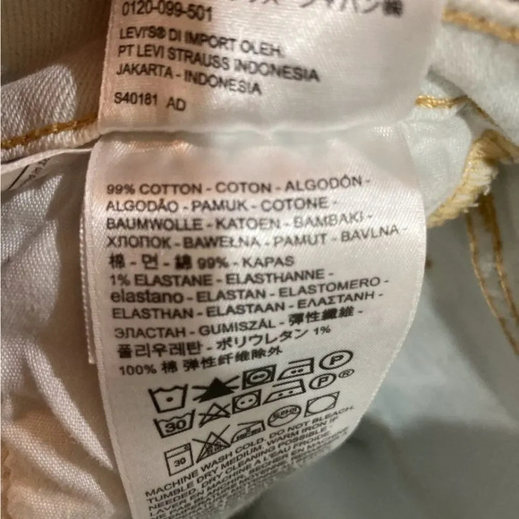 LEVI'S Premium Denim 501 Skinny Light Wash Jeans Size 27 in Faint Hearted - Picture 11 of 12